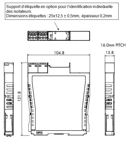 Isolateur conditionneur sur platine mtl4600